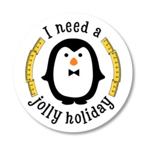 Jolly Holiday Penguin Sticker